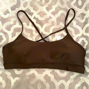 Alo Yoga Airlift Intrigue Bra Espresso Brown SzM
